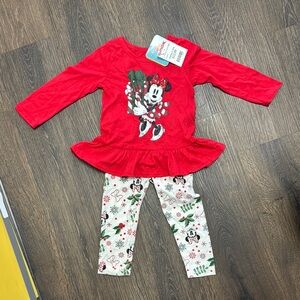 Red Minnie Mouse Outfit with Leggings